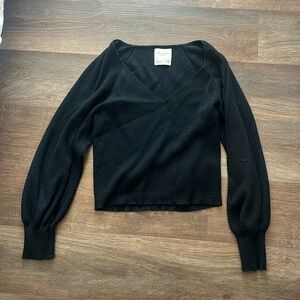 Abercrombie black V-neck sweater